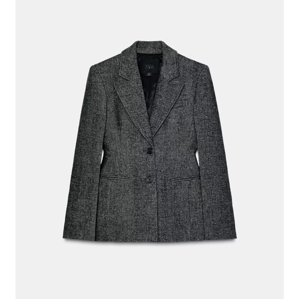 Zara Peplum Blazer with Wool